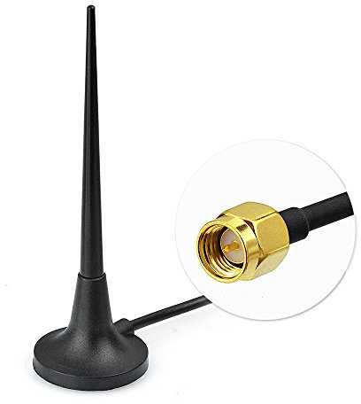Eightwood Antenne 4g Antenne WiFi Exterieur SMA Mâle Adaptateur 2,4 GHz sans Fil 3.5dbi avec Base Magnétique avec 300CM R174 Câble pour GPS GSM 2G 3G 4G Routeur WiFi UMTS Huawei ZTE
