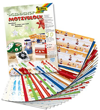 CREATIV DISCOUNT NEU Motivblock Weihnachten II 24x34 cm, 30 Bogen