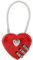 Couple de cadenas, en forme de coeur à 3 chiffres Combinaison de code Bagage Verrouiller le mot de passe Sécurité Couple de cadenas pour valise, sac à dos, boîte à bijoux, vestiaire, vestiaire(rouge)