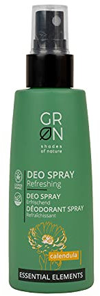 GRN [GRÜN] Biokosmetik Deo Spray Erfrischend - Bio-Ringelblume - frisches Hautgefühl - ohne Aluminiumsalze - vegan - 75 ml