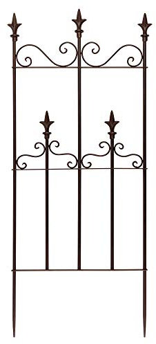 Manufaktur Lichtbogen Rankgitter 98 x 44 cm Rankhilfe aus Metall Spalier im Landhausstil