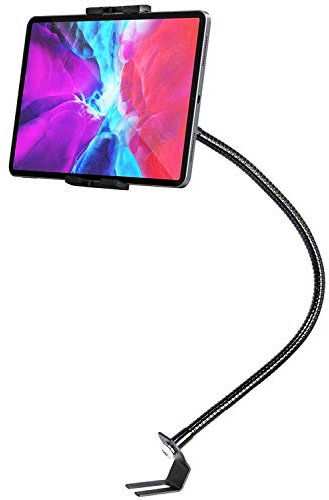 woleyi Car or Truck Seat Rail Tablet Mount, Heavy Duty Gooseneck Car Floor Tablet & Phone Holder for iPad Pro 9.7, 11, 12.9/ Air/ Mini, Samsung Galaxy Tabs, iPhone, More 4-13 Cell Phones and Tablets