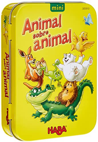 HABA 305910 - Tier über Tier, Mini-Version, Geschicklichkeitsspiel ab 5 Jahren