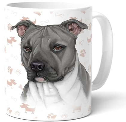 PITBULL - Kaffeetasse aus Keramik mit passenden Spruch. Becher mit einer Zeichnung. Teetasse. Mehrwegbecher, Tasse. Geschenk für alle Pitbull Besitzer. Womöglich dein zukünftiger Lieblingsbecher.
