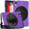 BAUBEY Case for Lenovo Tab P11 Pro Case 11.5 inch 2020 (Model: TB-J706F/J706L), Heavy Duty Rugged Rotating Stand Shockproof Case Cover with Hand Strap and Shoulder Strap (Purple)