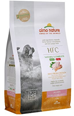 almo nature HFC Puppy XS/Small 100% Frischem Huhn - Komplett-Trockenfutter Für Welpen & Junghunde -Kleiner Rassen 1.2 kg