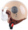Jethelm Motorrad Roller Offenes Helm Mit Sonnenblende Scooter Moped Mofa Helm Für Damen Herren DOT/ECE Zertifizierung Erwachsener Retro Vintage Pilot Biker Helmet,Beige 1