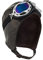 BLUETECH Cabriohaube, Fliegermütze, Cabriomütze, Oldtimerhaube Basic braun, mit Cabriobrille oh. Herren Damen Leder Unisex - L