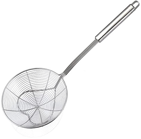 Eisinly Strainer Skimmer Spoon for Cooking Frying Stainless Steel 6.3 Inch