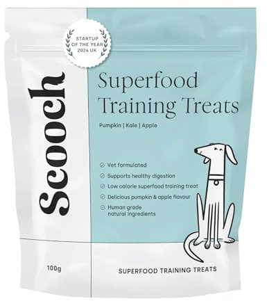 Dog Training Treats, Low Fat Superfood Reward, Pumpkin & Apple, 100g | Vitamins K, A and C, Hypoallergenic, Free From Artificial Colours, Grains, Wheat and Corn, Small Pocket Friendly Pieces