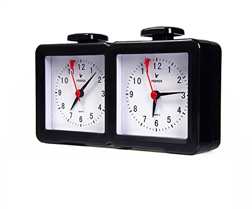 Schachuhr Timer, Professionelle Quarz Analog Schachuhr für Turnier, Brettspiel
