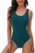heekpek Einteiliger Badeanzug Damen Bauchweg Frau Bademode Sport Weste Gradient Badeanzug Slim Fit Strandmode Rückenfreier Swimsuit Push-up Gepolstert Schwimmanzug(blau,XL)