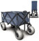 Rangland Beach Wagon with Big Wheels for Sand - All Terrain Steel Frame Utility Cart with 9 Pneumatic Tires, Collapsible Folding Design (Sand Warrior RX800)