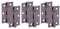 HANDLEZONE® Door Hinges 3 Pairs 76mm / 3 inch Ball Bearing, with Screws - Black Nickel