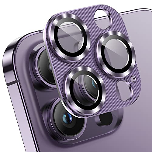 AFARER 2 Stück für iPhone 14 pro/14 pro max kameraschutz metall,9H Härte HD Kamera Schutzfolie,Linsenschutz ultradünnes,gehärtet Glas Abdeckung,Panzer Schutz Folie,Starke Haftung kratzfeste,-Lila