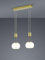 lightling Harrison LED Pendelleuchte, 2-flammig, Switch Dimmer, Breite: 52 cm, Höhe: 95-150 cm, Messing matt, 8 Watt