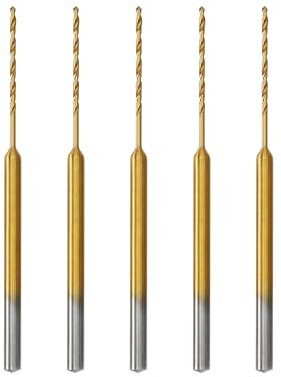 OTOTEC 5 brocas HSS micro helicoidales de acero de corte rápido, accesorios de herramientas manuales compatibles con Proxxon 28852 0,8 mm x 2,35 mm