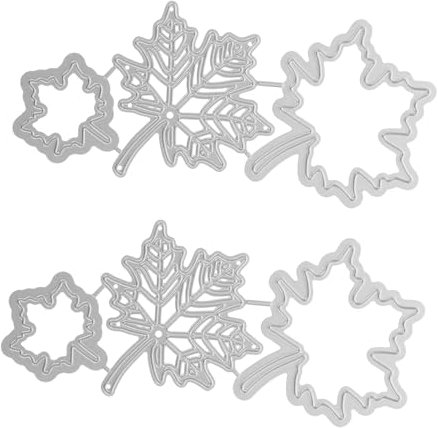 STOBOK 2 Sätze Ahornblatt-messer Form Metall Stirbt Buchstabenformen Alphabet-schablonen Stanzen Scrapbooking Blattdekor Herbstdeko Diy-form 3d Kohlenstoffstahl Mappe Speicherkarten-typ
