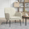 CKioict Gaming Stuhl Sessel Wohnzimmer Cocktailsessel Sessel Creme 62x79x79 cm SamtGeeignet für Büro, Schlafzimmer, Arbeitszimmer