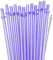 SUNDEE Lot de 12 pailles en plastique réutilisables - Épaisses et sans BPA - Avec brosse de nettoyage - Violet foncé