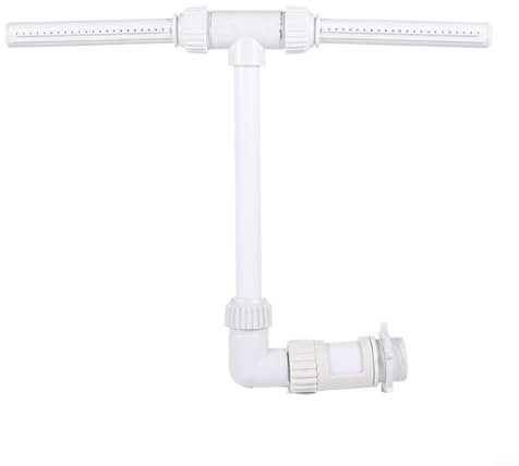 JINSBON Spruzzatore della cascata della fontana dello stagno, installazione facile bianca del PVC adatto per sopra ed interrotte piscine