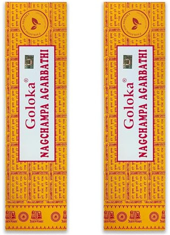 Räucherstäbchen Nag Champa – 2 Packungen à 100 g (140–180 Stäbchen) – Aromatherapie – Meditation – Yoga – Packaging Eco-Friendly