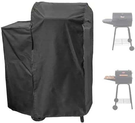 Grill Cover for Char-Griller E1515 Patio Pro Charcoal Grill, Patio Pro 1616, Outlaw Maverick E1016, The King-Griller Gambler E1416 Charcoal Grill, Heavy Duty Waterproof UV Resistant, BBQ Accessories