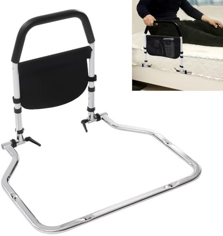 Dekltus Aufstehhilfe Bett, Bettgeländer für ältere und Hinderliche Menschen mit rutschfestem Griff, Einstellbare Höhe 50-58cm,Bettgitter Klappbar Erwachsene für Ältere Schwangere & Behinderte