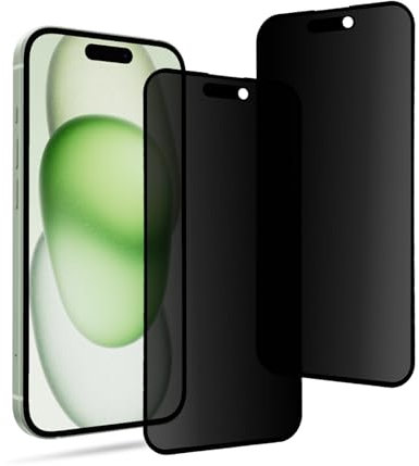 Devantia 2 Stück Sichtschutz für iPhone 15 6.1 Zoll - Spähen Schutzfolie, Blendschutz Displayschutz, 9H Härte, Anti-Fingerabdrücke (iPhone 15)