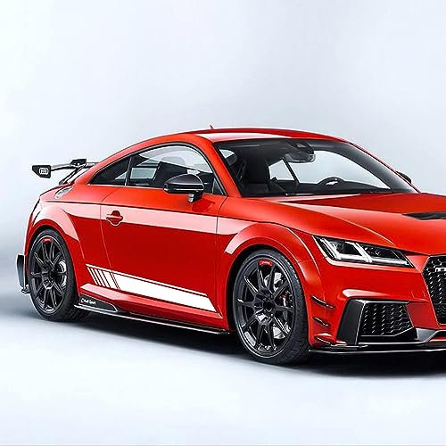 WuYyyyy Auto Seitenschweller Aufkleber für Audi TT TTS TTRS MK2 8J MK3 8S AutotüR Seite Vinyl Sticker Auto Dekoration Styling Accessories.,E-White