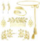 Finrezio Griechische Göttin Kostüm Zubehör Set für Damen Blatt-Stirnband Spiral Oberarmarmband Baumelnde Ohrringe Halskette für Hochzeit Toga Party Verstellbar Brauthochzeit Halloween