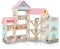 COSTWAY Puppenhaus Holz, Dollhouse 94 cm Hoch mit 41 Möbelstücken und Zubehör, Puppenvilla mit 6 Zimmern & Terrasse & Garage, Puppenstube Geschenk für Mädchen ab 3 Jahren (Model 2)