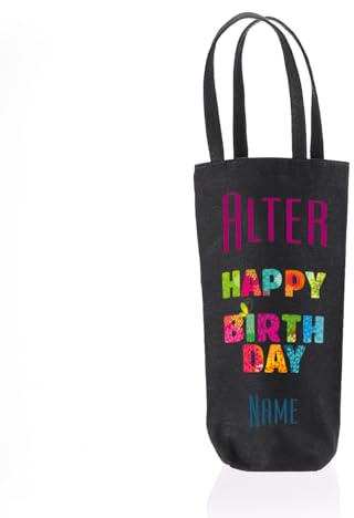 Herz & Heim® Flaschenbeutel mit Aufdruck - personalisiert -