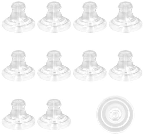 10stk Ohrringverschlüsse für Ohrstecker, Ohrringverschlüsse aus Silikon Silberne Ohrringverschlüsse mit Verschluss Weicher Ersatz für Ohrringverschlüsse für Frauen Schwere Ohrringe Creolen