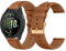 LanQii 20mm Leder Armband für Garmin Approach S50/S44/Vivoactive 6/Vivoactive 5/3 Uhrenarmband, Weiches Leder Ersatzarmband für Garmin Forerunner 570/Forerunner 165/245 Venu Sq 2/Venu 2 Plus, Braun