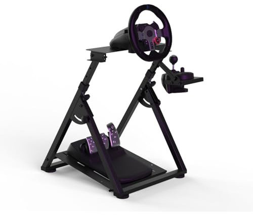 YMXEURSC SIM Racing Wheel Stand Simulator Cockpit Gaming Wheel Stand Racing Direing Shifter Mount Fit, Pédales de Roue Non incluses