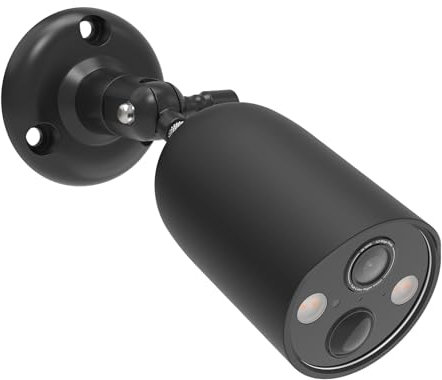 HOLACA Coque en silicone + support mural compatible avec TP-Link Tapo C425, étanche, souple, durable (appareil photo non inclus), coque en silicone + support, noir