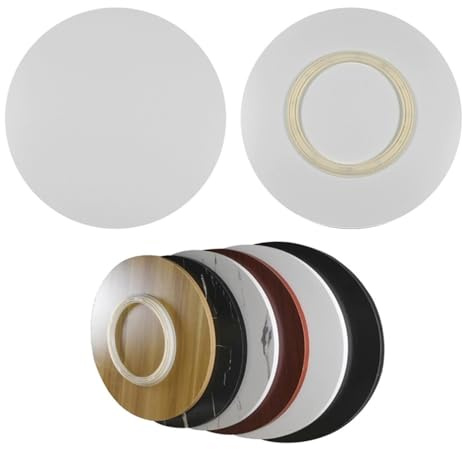 SMELEDFCFK Drehteller 80cm 100cm 120cm Holz 360° Drehbar Servierteller Für Tische, Lazy Susan Drehteller Aus Holz Für Esstisch, Großer Drehplatte Einfach Alle Lebensmittel Zu Teilen(White,80cm/30inch)