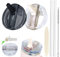 2 Pack 30 OZ Lid Updated Version Leakproof Detachable Compatible with Stanley Cup 30 OZ with Straw and Lid Reusable Straw Cover Fit for Stanley Accessories Flip Straw (Black + Cream)