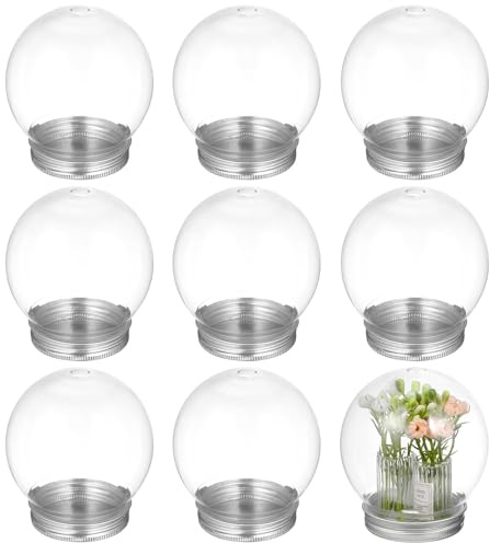 Gatuida 10Er Set Transparente Glühbirnen-Süßigkeitenbehälter Mit Deckel Diy-Schneekugel Und Flaschen Mit Deckel Für Weihnachtsbaum Tischdeko Gastgeschenke Und Heimwerker-Deko