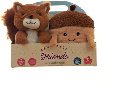 Aroma Home - Peluche riscaldabile al microonde, motivo: scoiattolo e ghianda