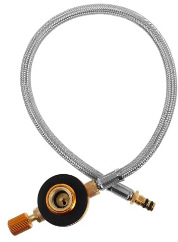 jojofuny Propangas Verlängerungsschlauch 35cm aus Flexiblem Material mit Schnellanschlussadapter für Gasgrill Wohnmobil und Outdoor Kochen