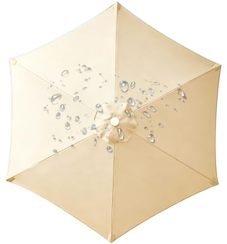 ILiemao Rechange Toile de Parasol de Jardin Toile de Rechange pour Parasol 6 Baleine et 8 Baleines Ronde 2,5m 3,0m 3,5m 4m Imperméable pour Terrasse Balcon Jardin Cour