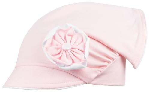 Smarilla Mädchen Mütze Schirmmütze Kopftuch Schildmütze Sommer Baumwolle, Bekleidungsgröße: 46-48, Farbe: Hellrosa-Weiß