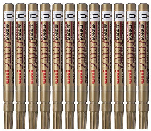 Uni-ball Paint Marker with Fine Bullet Tip - Gold (Pack of 12)