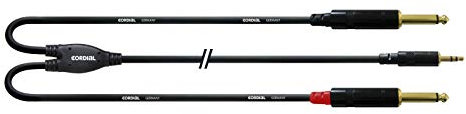 CORDIAL Cable Y adaptador minijack stereo/2 jack mono 3 m Cable adaptador Essentials Mini-Jack / Jack