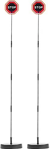 (Set of 2) Smart Parking LED Garage Flashing Warning Stop Sign - Bumper Sensor