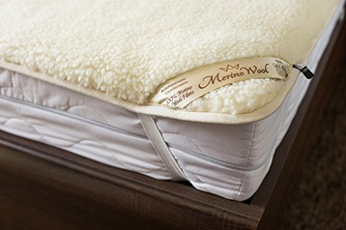 100% Merino lamswool Wärmeunterbett/Spannbetttuch, 120/200 cm, 450 GSM, woolmarked