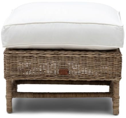 Riviera Maison - Fußhocker - Nicolas Wing Chair - Rattan - Farbe: Natur - 64 x 64 x 49 cm
