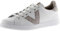 Victoria Basket Basse Tenis Cuir & Logo & Arrière Pailletés 1125188 pour Femme Nude 37